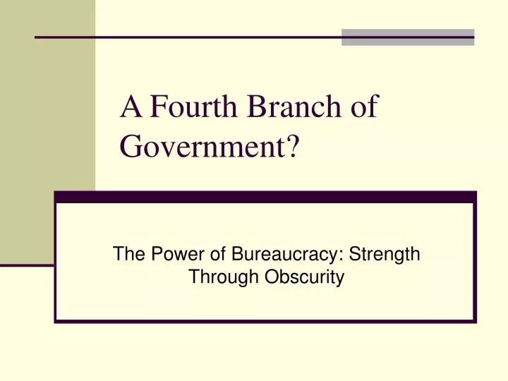 a fourth branch of government