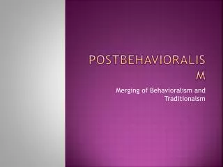Postbehavioralism