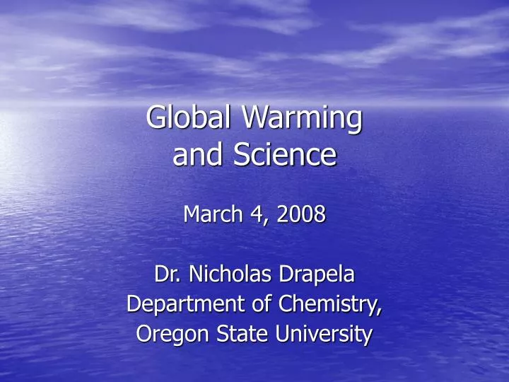 global warming and science