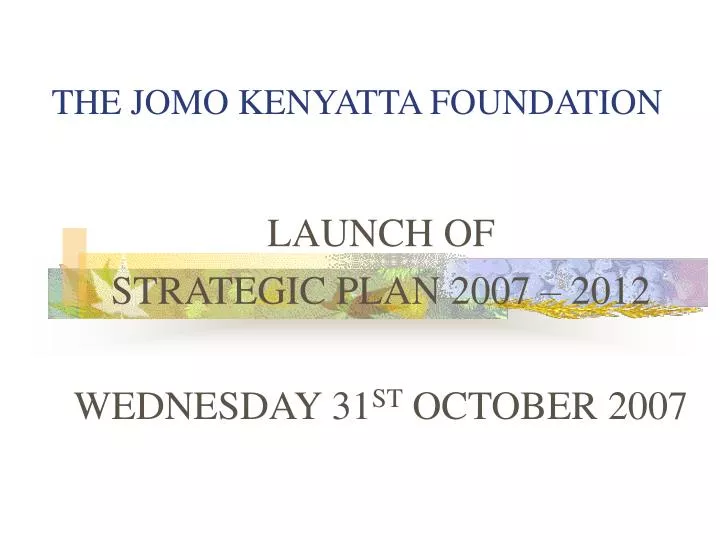 the jomo kenyatta foundation