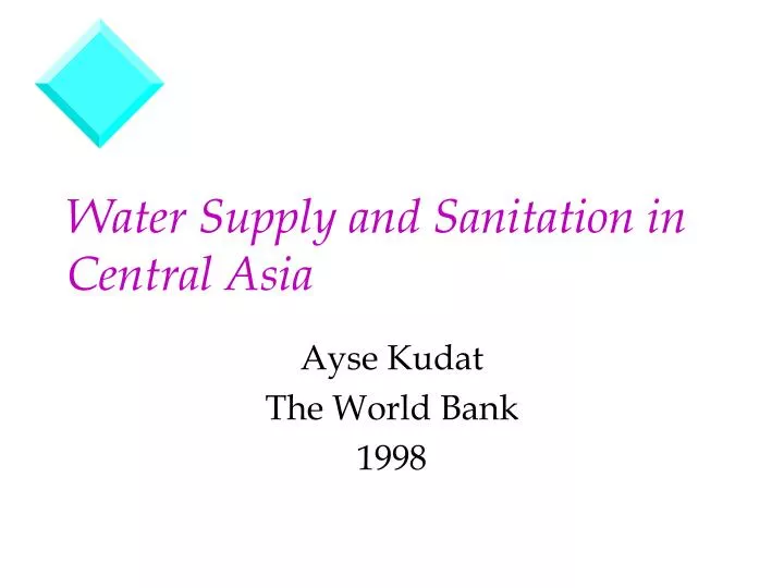 water supply and sanitation in central asia