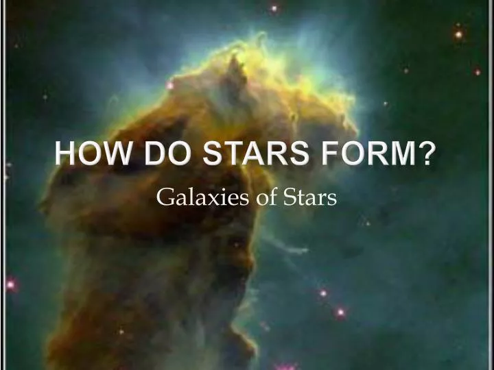 how do stars form