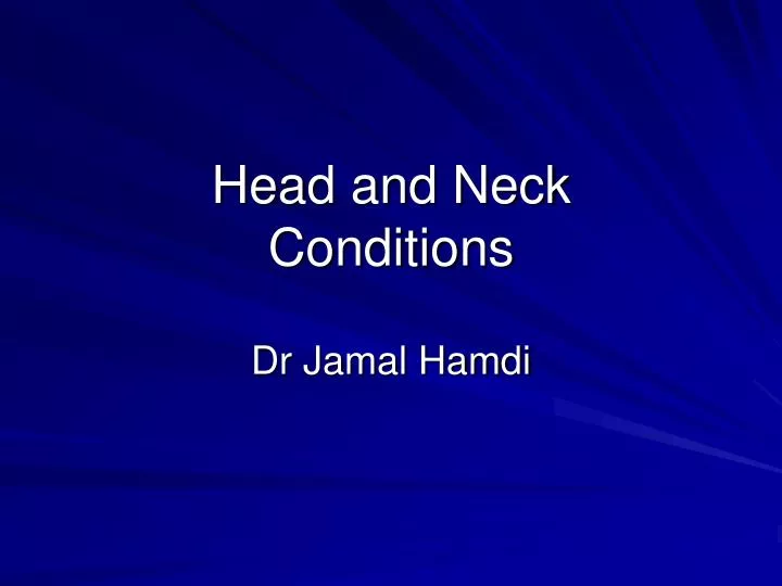 head and neck conditions