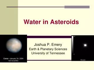 Water in Asteroids