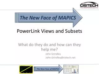 PowerLink Views and Subsets