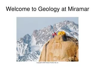 Welcome to Geology at Miramar