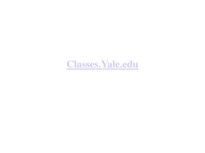 classes yale edu