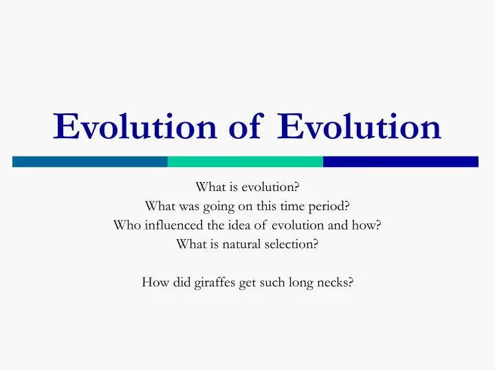 evolution of evolution