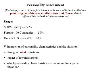 Personality Assessment