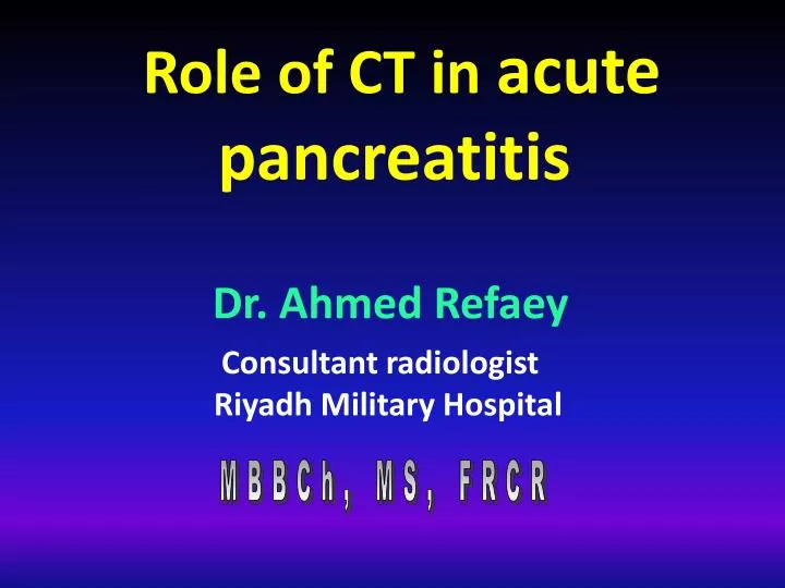 role of ct in acute pancreatitis