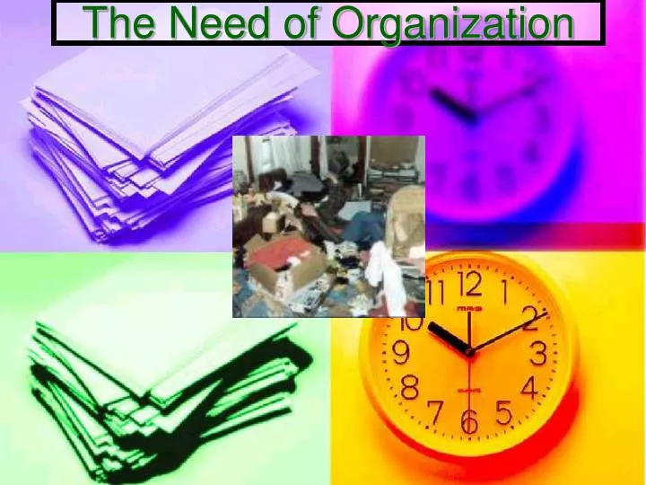 the need of organization