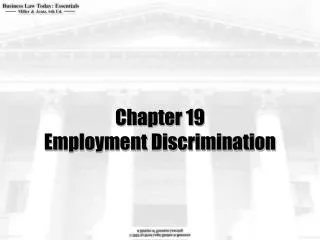 Chapter 19 Employment Discrimination