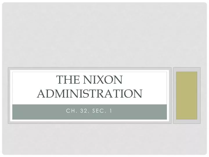the nixon administration