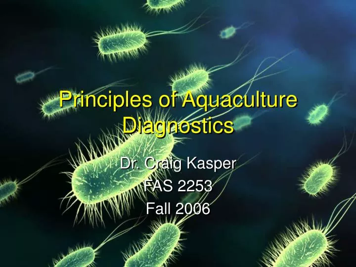 principles of aquaculture diagnostics
