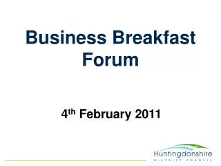 Business Breakfast Forum