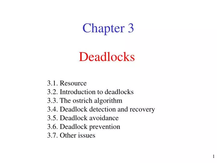 deadlocks