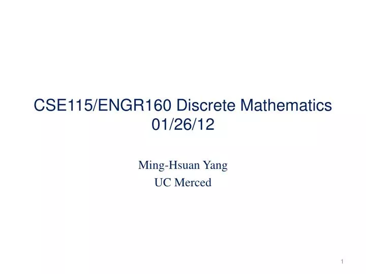 cse115 engr160 discrete mathematics 01 26 12