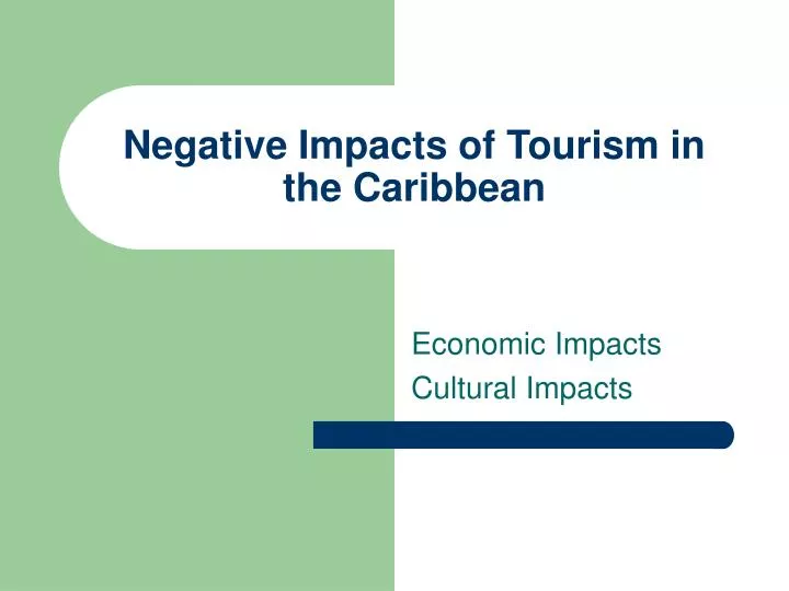 negative impacts of tourism in jamaica