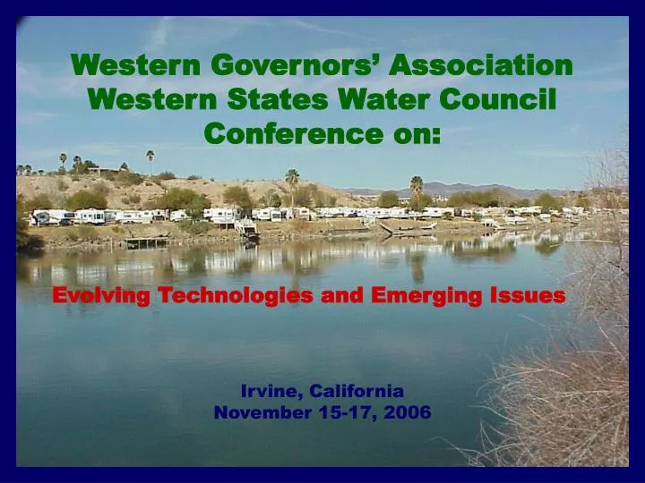western governors association western states water council conference on