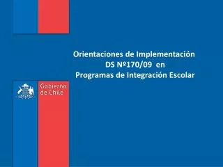 orientaciones de implementaci n ds n 170 09 en programas de integraci n escolar