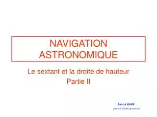 navigation astronomique