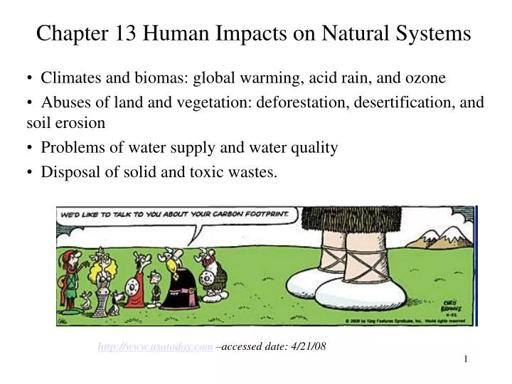 chapter 13 human impacts on natural systems