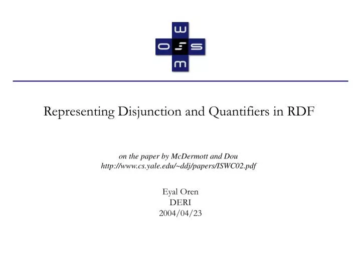 representing disjunction and quantifiers in rdf