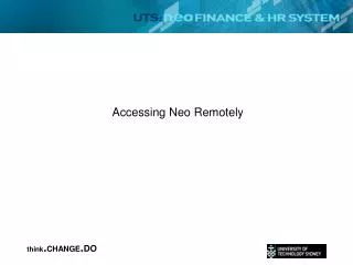 Accessing Neo Remotely