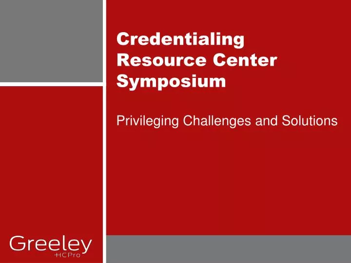 credentialing resource center symposium