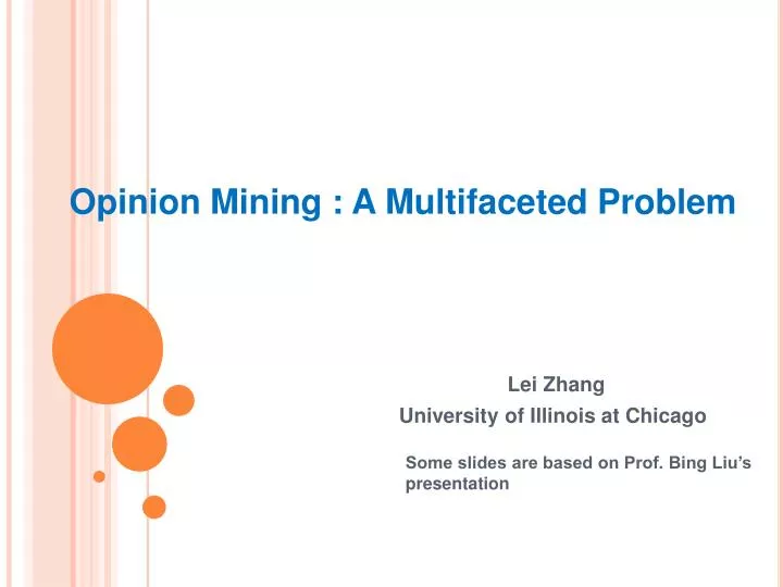 opinion mining a multifaceted problem