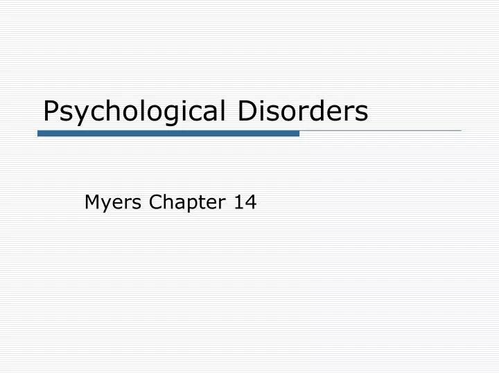 psychological disorders