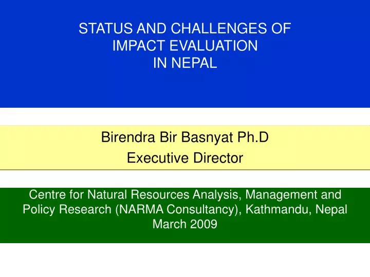 status and challenges of impact evaluation in nepal