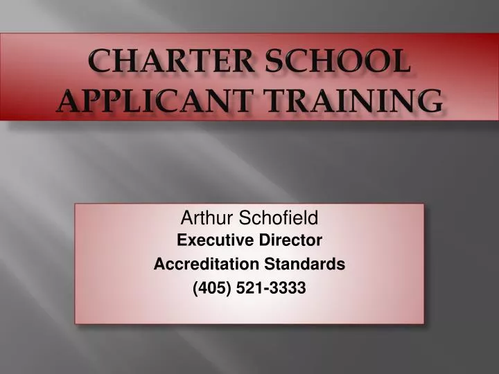 charter school applicant training