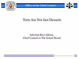 Torts Are Not Just Desserts