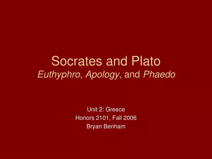 socrates and plato euthyphro apology and phaedo