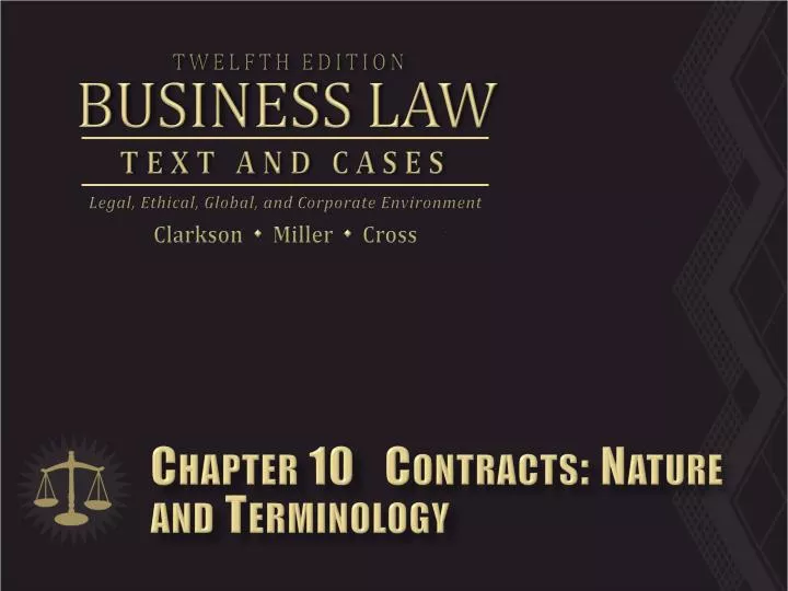 chapter 10 contracts nature and terminology