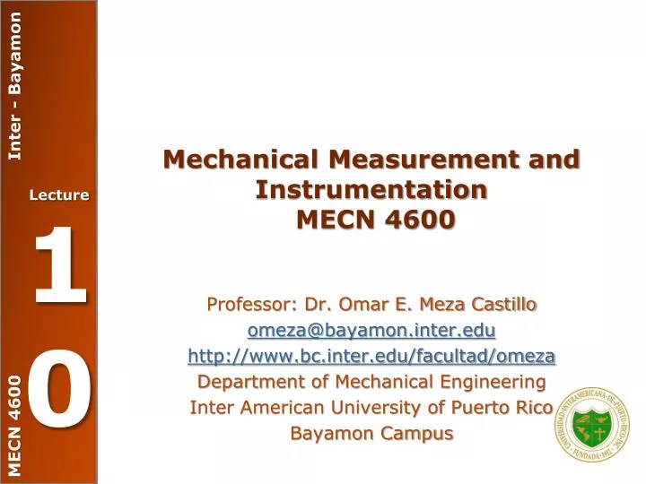 mechanical measurement and instrumentation mecn 4600