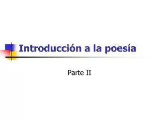 introducci n a la poes a