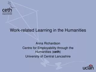 Work-related Learning in the Humanities