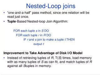 Nested-Loop joins