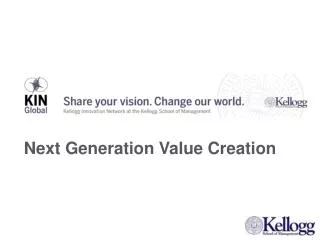 Next Generation Value Creation