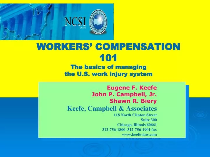workers compensation 101 the basics of managing the u s work injury system