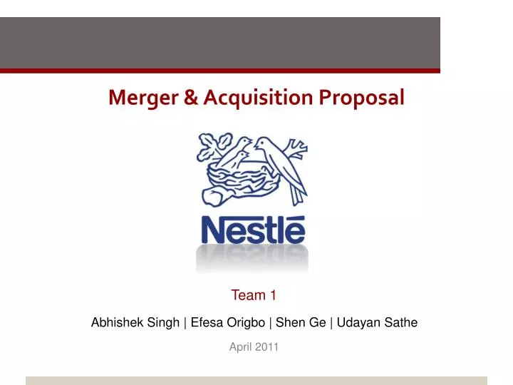 merger acquisition proposal