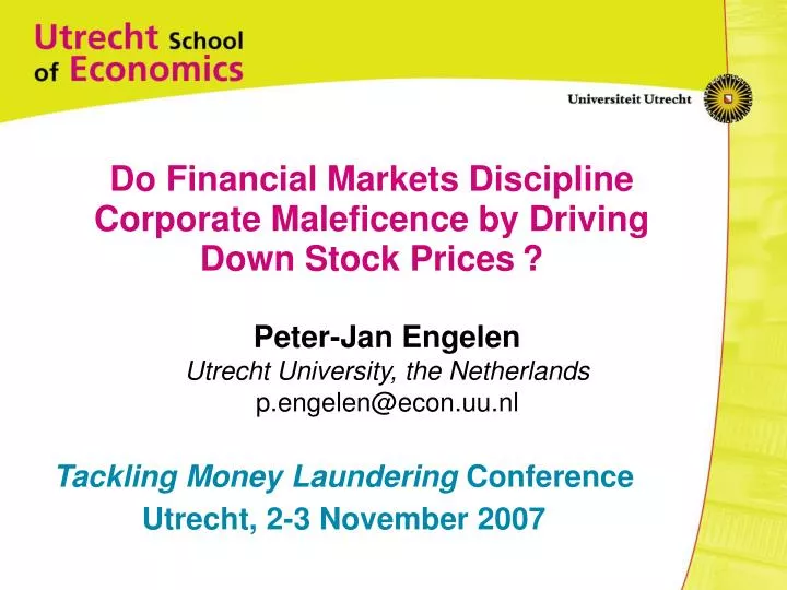 do financial markets discipline corporate maleficence by driving down stock prices