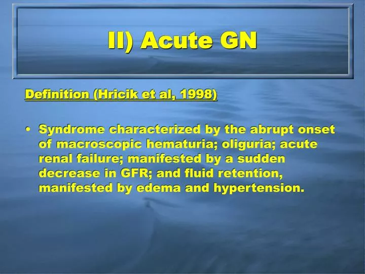 ii acute gn