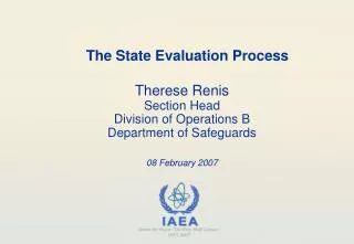The State Evaluation Process