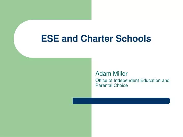 ese and charter schools