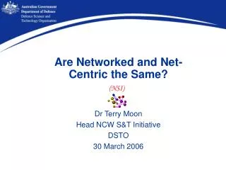 Are Networked and Net-Centric the Same?