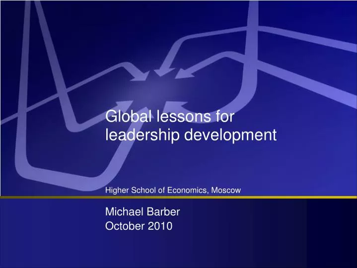 global lessons for leadership development higher school of economics moscow