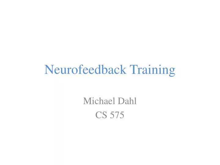 neurofeedback training